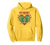 My Heart Is On That Field Soccer Fan Passion Pullover Hoodie, Adult Unisex, Lemon, M