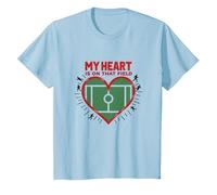 My Heart is On That Field Soccer Fan Passion T-Shirt, Kids, Baby Blue, 6 Years