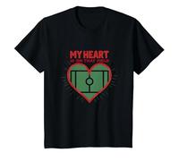 My Heart is On That Field Soccer Fan Passion T-Shirt, Kids, Black, 2 Years