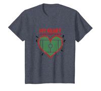 My Heart is On That Field Soccer Fan Passion T-Shirt, Kids, Heather Blue, 12 Years