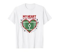 My Heart is On That Field Soccer Fan Passion T-Shirt, Men, White, XL