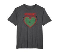 My Heart is On That Field Soccer Fan Passion T-Shirt, Men's Big and Tall, Dark Heather Grey, 6X Tall