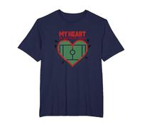 My Heart is On That Field Soccer Fan Passion T-Shirt, Men's Big and Tall, Navy, 5X Tall