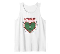 My Heart is On That Field Soccer Fan Passion Tank Top, Men, White, M