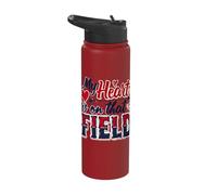 My Heart is On That Field Stainless Steel Insulated Water Bottle