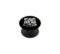 My Heart Is On That Mat One Ink Wrestling PopSockets Adhesive PopGrip