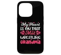 My Heart Is On That Mat Wrestling Grandma Shirt Wrestling Case for iPhone 13 Pro