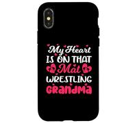 My Heart Is On That Mat Wrestling Grandma Shirt Wrestling Case for iPhone X/XS