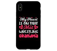 My Heart Is On That Mat Wrestling Grandma Shirt Wrestling Case for iPhone XS Max