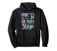 My Heart Is On That Stage Tie Dye Dance Mom Life Dancing Pullover Hoodie