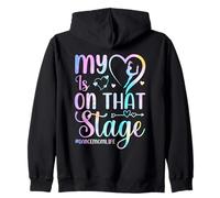 My Heart Is On That Stage Tie Dye Dance Mom Life Dancing Zip Hoodie