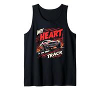 My Heart Is On That Track Drag Racing Race Car Driver Tank Top