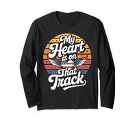 My Heart is On That Track Vintage Racing Long Sleeve T-Shirt