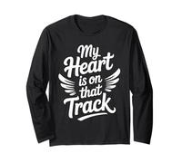 My Heart is On That Track Vintage Racing Long Sleeve T-Shirt