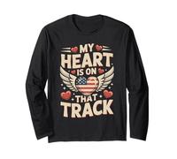 My Heart is On That Track Vintage Racing Long Sleeve T-Shirt