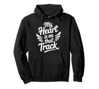 My Heart Is On That Track Vintage Racing Pullover Hoodie