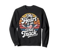 My Heart Is On That Track Vintage Racing Sweatshirt