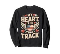 My Heart Is On That Track Vintage Racing Sweatshirt