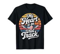 My Heart is On That Track Vintage Racing T-Shirt