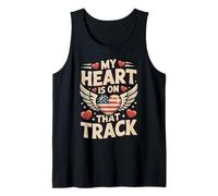 My Heart is On That Track Vintage Racing Tank Top