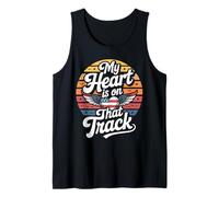 My Heart is On That Track Vintage Racing Tank Top