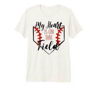 My Heart is on the Field Baseball mom Sport Mama Sister bro Premium T-Shirt