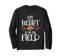 My Heart is On The Field Player Fan Football Season Long Sleeve T-Shirt