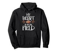 My Heart Is On The Field Player Fan Football Season Pullover Hoodie