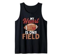 My Heart is On The Field Season Football Player Fan Tank Top