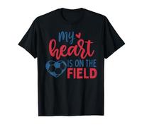 My Heart is on The Field Soccer Mom Soccer Mother Mommy Mama Value Graphic T-Shirt