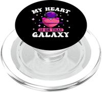 My Heart is on the Galaxy Space Planet Universe Astronaut PopSockets PopGrip for MagSafe