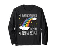 My Heart is Somewhere Over The Rainbow Bridge Dog Lover Long Sleeve T-Shirt