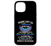 My Heart Lives In Heaven He Is My Brother Memorial Sympathy Case for iPhone 15