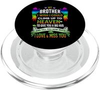 My Heart Lives In Heaven He Is My Brother Memories Sympathy PopSockets PopGrip for MagSafe