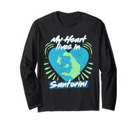 My Heart Lives in Santorini Long Sleeve T-Shirt