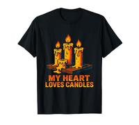 My Heart Loves Candles Lovers Quote Enthusiast Fanatic T-Shirt