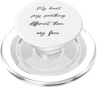 My heart says something different than my face - Funny PopSockets PopGrip for MagSafe