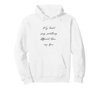 My heart says something different than my face - Funny Pullover Hoodie