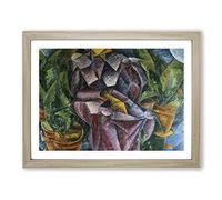 My Heart To Your Heart By Umberto Boccioni Classic Painting Framed Print | A4 Oak Framed Wall Art | Ready to Hang | Classic Historical Picture | Living Room Bedroom Lounge Office