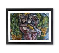 My Heart To Your Heart By Umberto Boccioni Framed Wall Art Print A4 Black