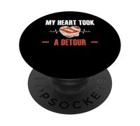 My Heart Took A Detour Bypass Heart Surgery PopSockets Adhesive PopGrip