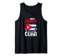 My Heart Will Always Be in Cuba Roots Heritage Tank Top