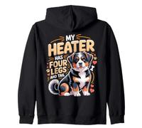 My Heater Has Four Legs and a Tail Bernese Mountain Dog Zip Hoodie