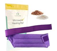 My Heating Pad Microwavable for Lower Back Pain and Menstrual Cramps Relief with Full Body Wrap | Perfect Moist Heat Therapy Pack for Muscle, Lumbar and Stomach Relief | Reusable and Portable (Purple)
