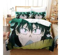 My Hero Academia 3D Printed Microfiber Duvet Cover Set Deku with Hidden Zipper for Teens Bedroom Double（200x200cm）