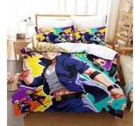 My Hero Academia 3D Printed Microfiber Duvet Cover Set Katsuki Bakugo with Hidden Zipper for Teens Bedroom King（220x240cm）