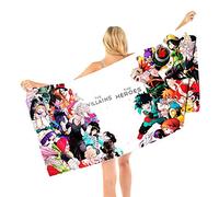 My Hero Academia Beach Towel Quick-Drying Bath Towels 140x70CM Microfiber Soft Lightweight Beach Blanket for Pool Swimming, Beach, Camping, Travel