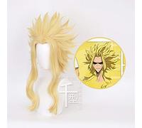 My Hero Academia Boku no Hiro Akademia All Might Short Golden Heat Resistant SyntheticHair Cosplay Wigs+Wig Cap One Size
