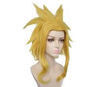 My Hero Academia Boku no Hiro Akademia All Might Short Golden Synthetic Heat Resistant Cosplay Hair Wig+One Cap YB-200
