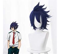 My Hero Academia Boku No Hiro Akademia Amajiki Tamaki Cosplay Wig Short Dark Blue Synthetic Hair Perucas Role Play Costume Wigs